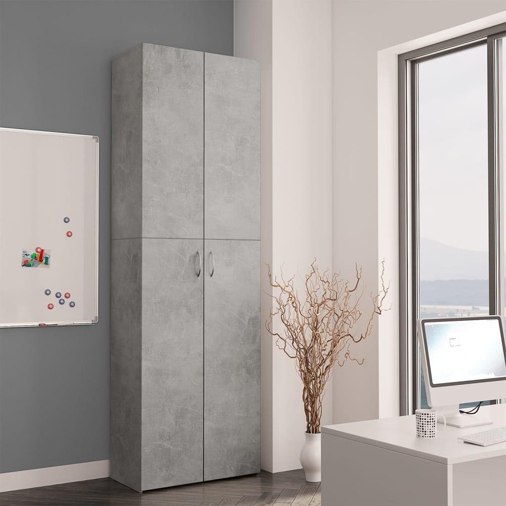 Büroschrank Betongrau 60x32x190 cm Holzwerkstoff - Pazzar.ch