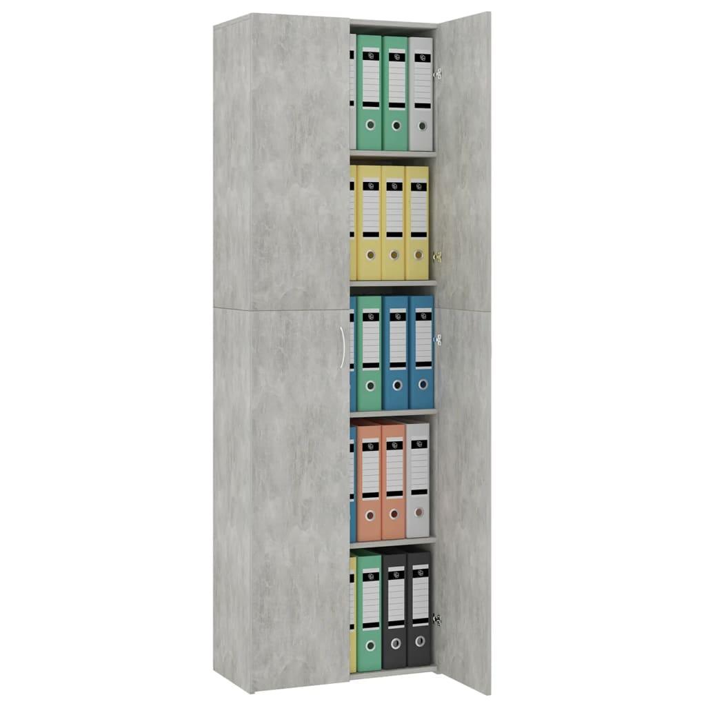 Büroschrank Betongrau 60x32x190 cm Holzwerkstoff - Pazzar.ch