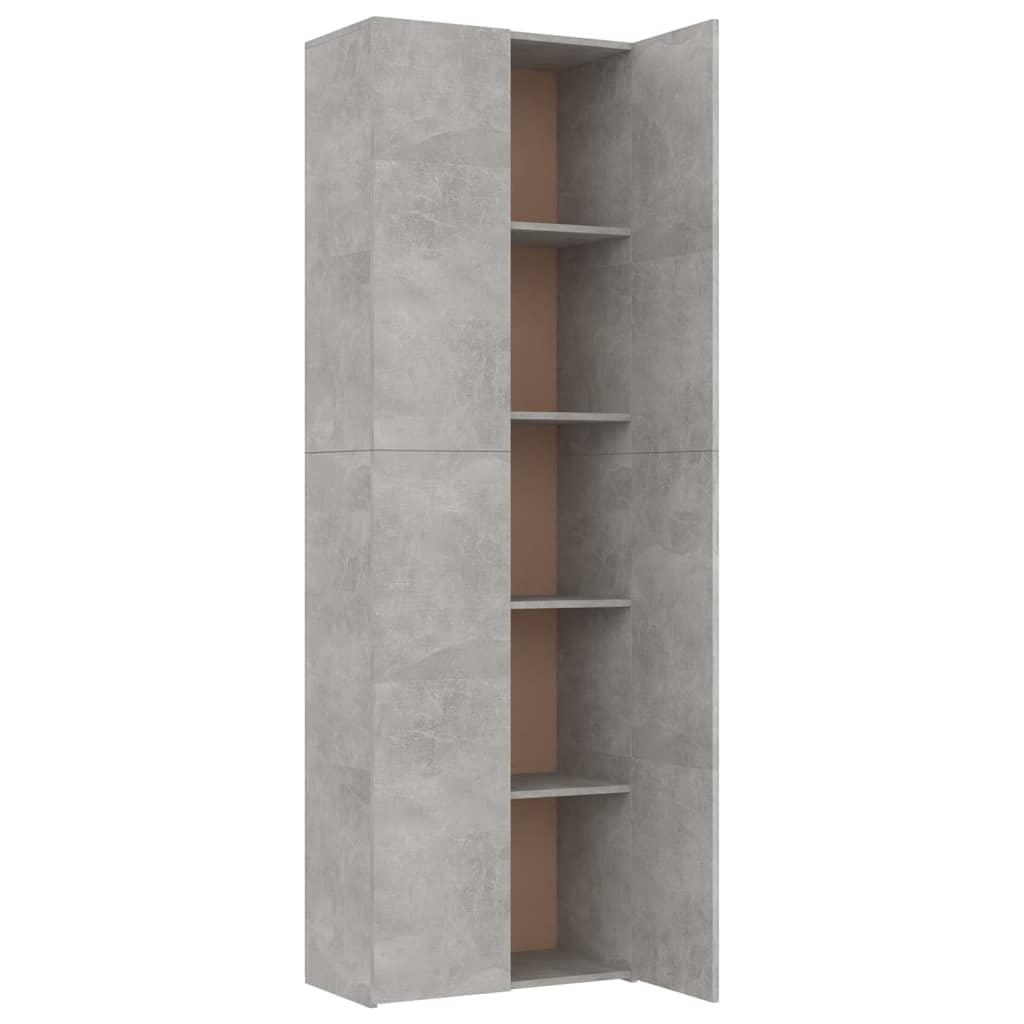 Büroschrank Betongrau 60x32x190 cm Holzwerkstoff - Pazzar.ch