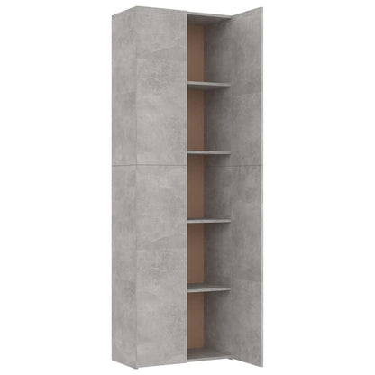 Büroschrank Betongrau 60x32x190 cm Holzwerkstoff - Pazzar.ch