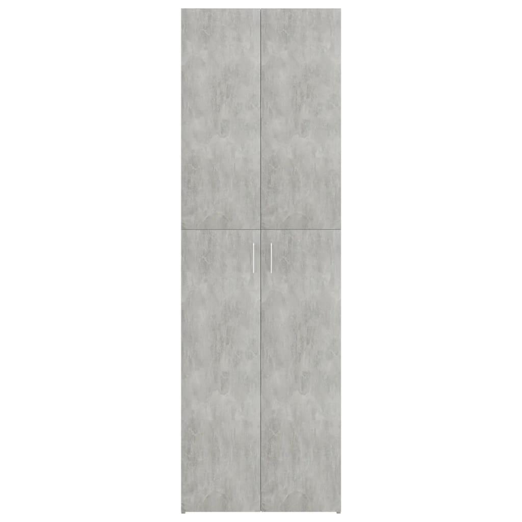 Büroschrank Betongrau 60x32x190 cm Holzwerkstoff