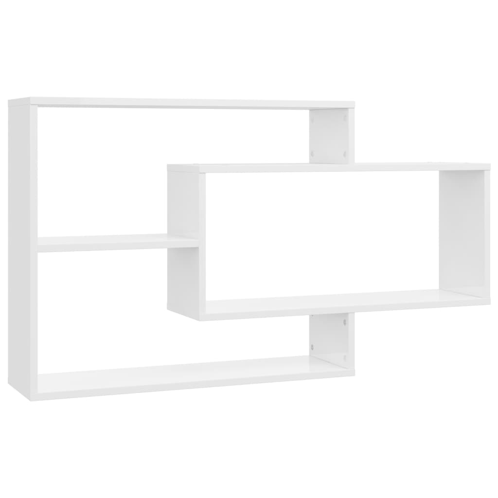 Wandregale Hochglanz-Weiß 104x20x58,5 cm Holzwerkstoff - Pazzar.ch