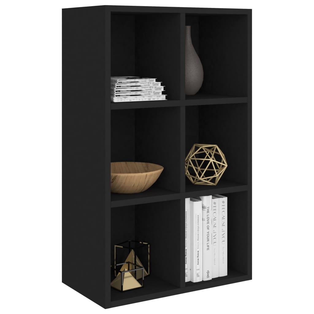 Bücherregal/Sideboard Schwarz 66x30x98 cm Holzwerkstoff - Pazzar.ch