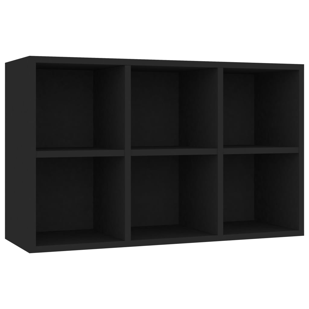 Bücherregal/Sideboard Schwarz 66x30x98 cm Holzwerkstoff