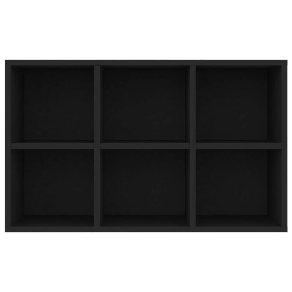 Bücherregal/Sideboard Schwarz 66x30x98 cm Holzwerkstoff