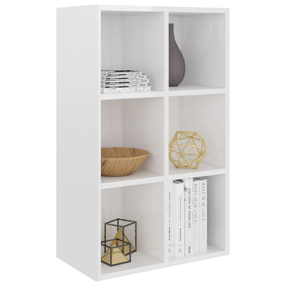 Bücherregal/Sideboard Hochglanz-Weiß 66x30x98 cm Holzwerkstoff - Pazzar.ch