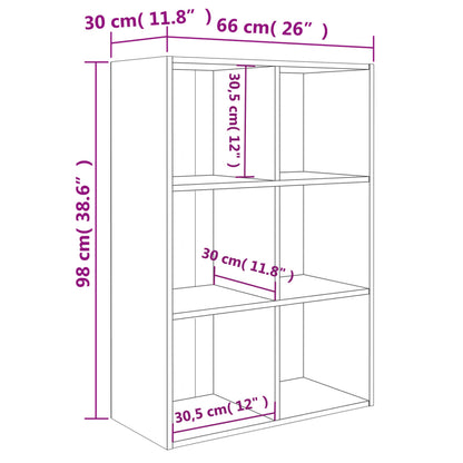 Bücherregal/Sideboard Hochglanz-Weiß 66x30x98 cm Holzwerkstoff - Pazzar.ch