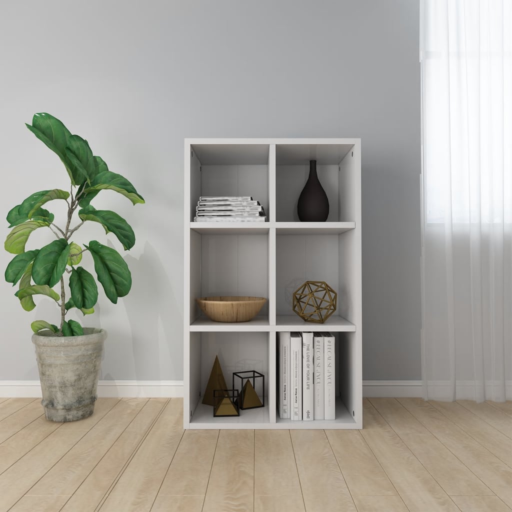 Bücherregal/Sideboard Hochglanz-Weiß 66x30x98 cm Holzwerkstoff - Pazzar.ch