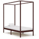 Himmelbett-Gestell Dunkelbraun Massivholz Kiefer 100 x 200 cm