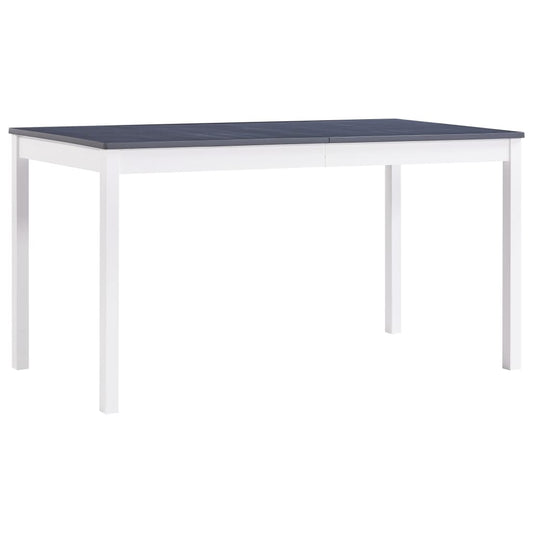 Esstisch Weiß und Grau 140 x 70 x 73 cm Kiefernholz - Pazzar.ch