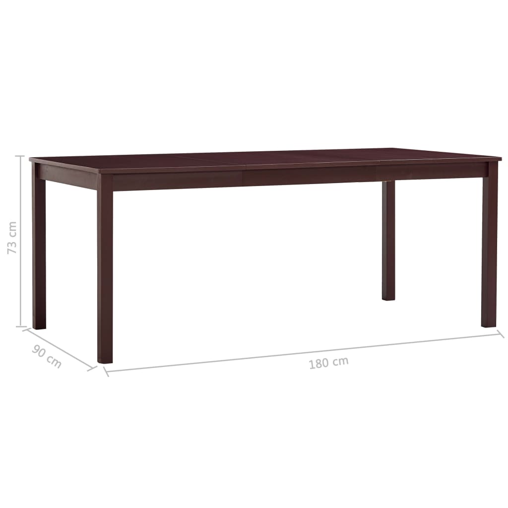 Esstisch Dunkelbraun 180 x 90 x 73 cm Kiefernholz - Pazzar.ch