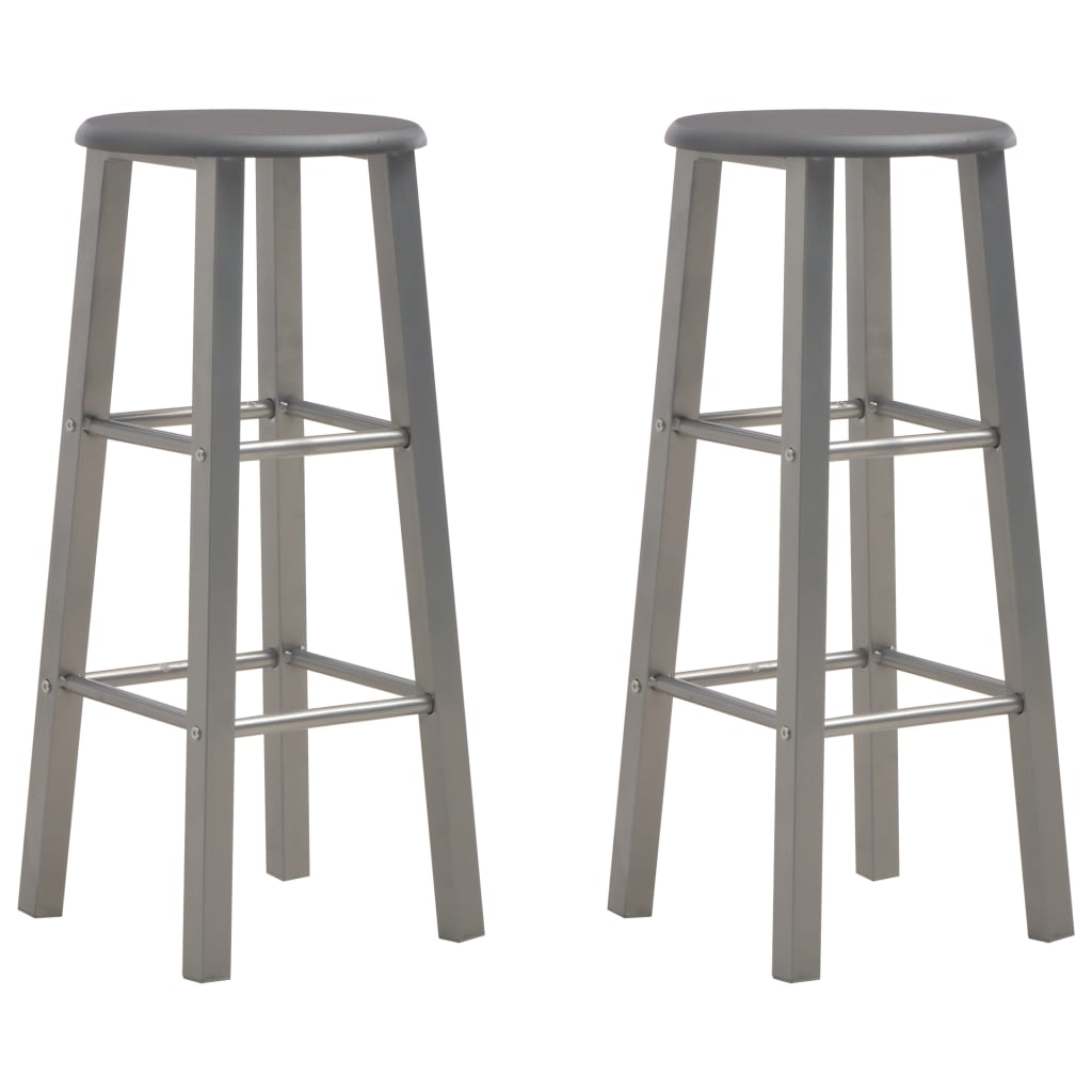 Barhocker 2 Stk. Anthrazit MDF - Pazzar.ch