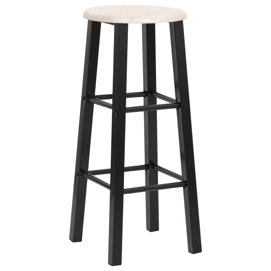 Barhocker 2 Stk. Schwarz MDF - Pazzar.ch