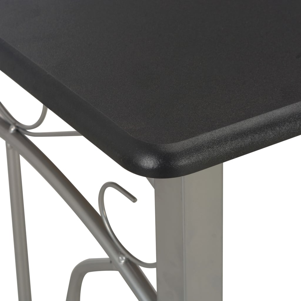 3-tlg. Bar-Set Holz und Stahl Schwarz - Pazzar.ch