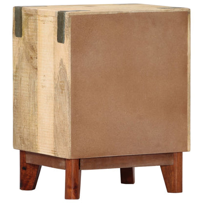 Nachttisch 40 x 30 x 52 cm Massives Raues Mangoholz - Pazzar.ch