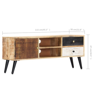 TV-Schrank 115×30×47 cm Mango-Massivholz - Pazzar.ch