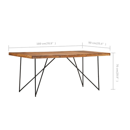 Esstisch 180 x 90 x 76 cm Massivholz Akazie - Pazzar.ch