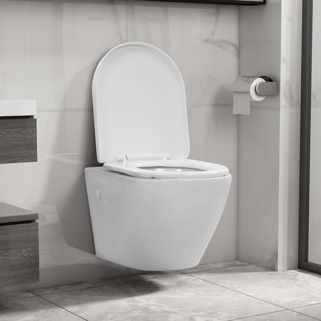 Wand-WC ohne Spülrand Keramik Weiß - Pazzar.ch