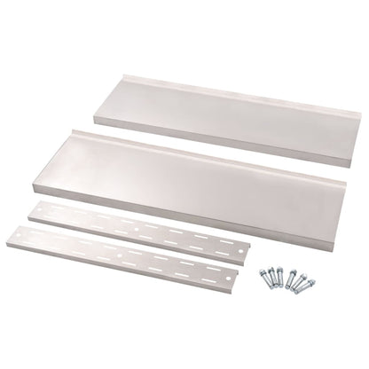 2-stufiges Wandregal Edelstahl 100 x 30 cm - Pazzar.ch