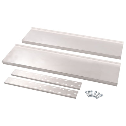 2-stufiges Wandregal Edelstahl 120 x 30 cm - Pazzar.ch