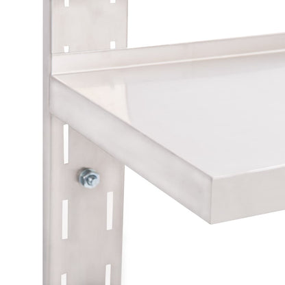 2-stufiges Wandregal Edelstahl 150 x 30 cm - Pazzar.ch