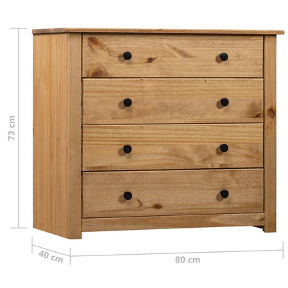 Sideboard 80x40x73 cm Kiefernholz Panama - Pazzar.ch
