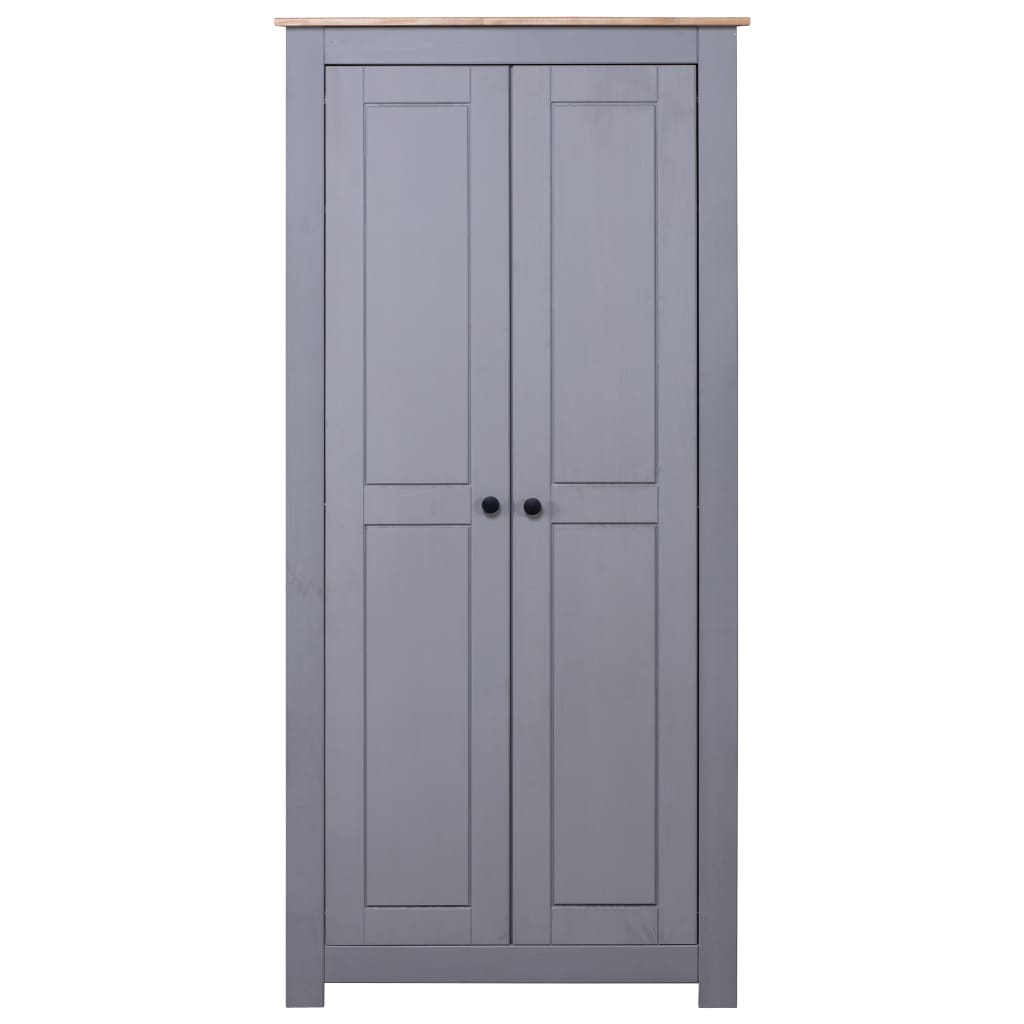 Kleiderschrank Grau 80x50x171,5 cm Kiefernholz Panama - Pazzar.ch