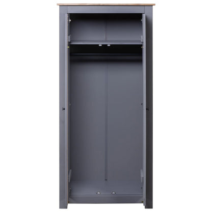Kleiderschrank Grau 80x50x171,5 cm Kiefernholz Panama - Pazzar.ch