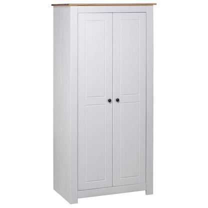 Kleiderschrank Weiß 80×50×171,5 cm Kiefer Massiv Panama Serie - Pazzar.ch