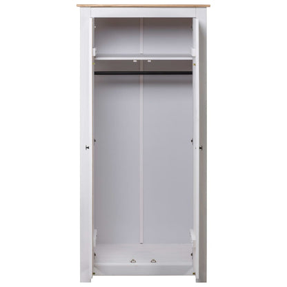 Kleiderschrank Weiß 80×50×171,5 cm Kiefer Massiv Panama Serie - Pazzar.ch
