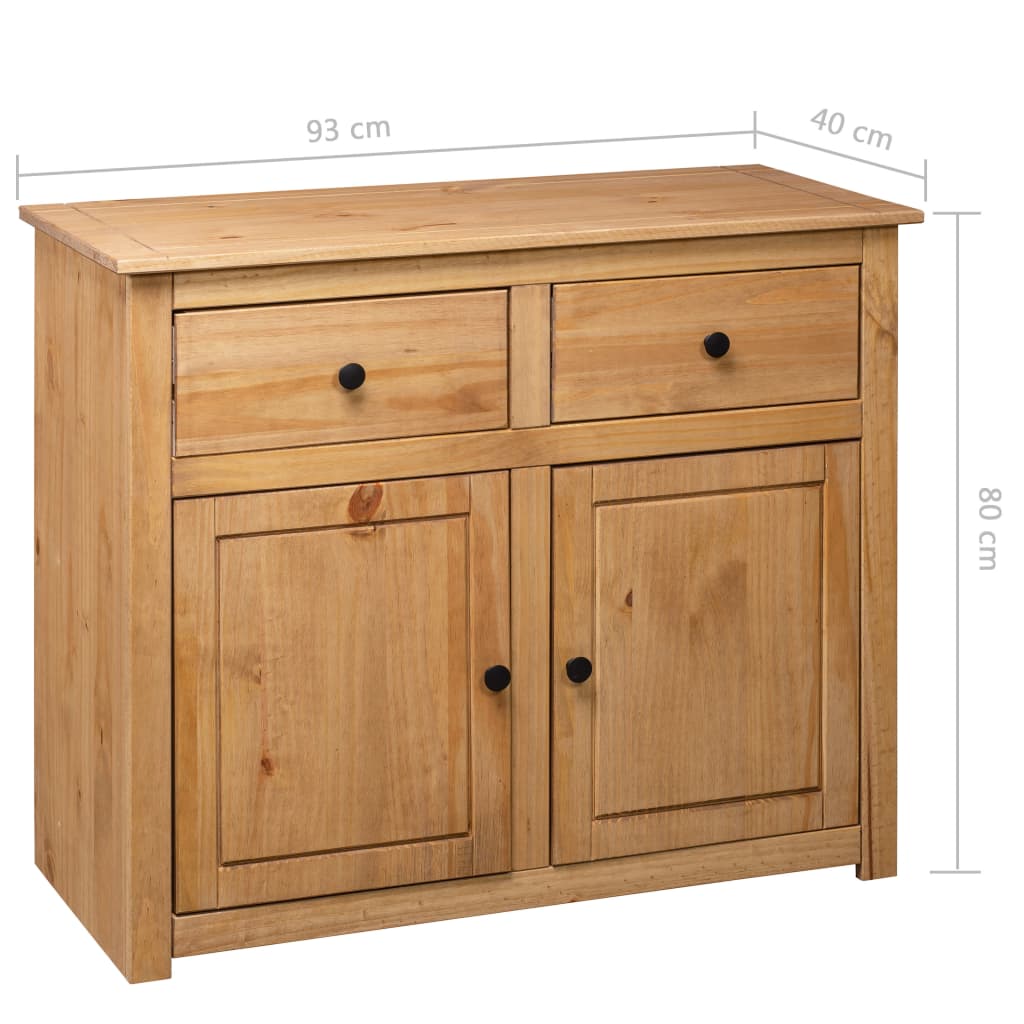 Sideboard 93x40x80 cm Kiefernholz Panama - Pazzar.ch