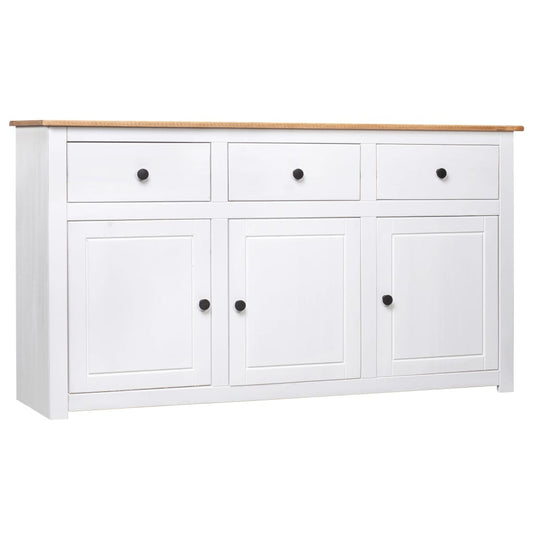 Sideboard Weiß 135x40x80 cm Kiefernholz Panama - Pazzar.ch