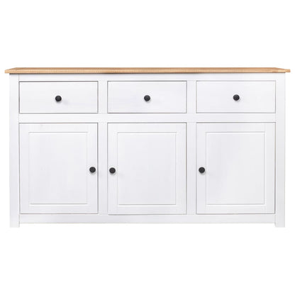 Sideboard Weiß 135x40x80 cm Kiefernholz Panama - Pazzar.ch