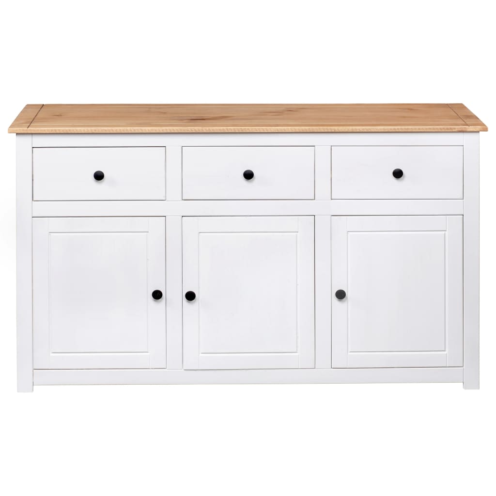 Sideboard Weiß 135x40x80 cm Kiefernholz Panama - Pazzar.ch