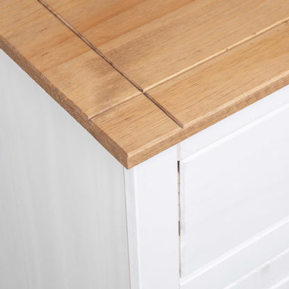 Sideboard Weiß 135x40x80 cm Kiefernholz Panama - Pazzar.ch