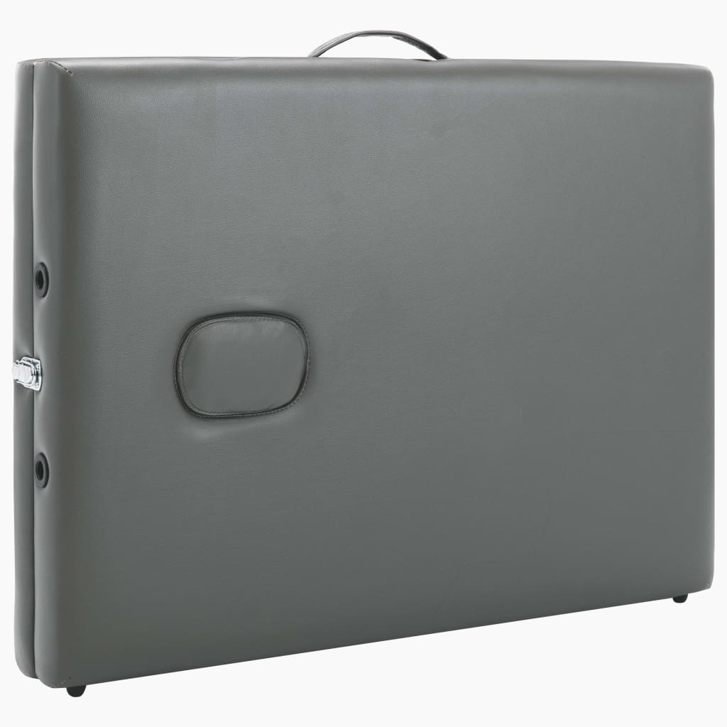 Massagetisch mit 2 Zonen Holzrahmen Anthrazit 186×68 cm - Pazzar.ch