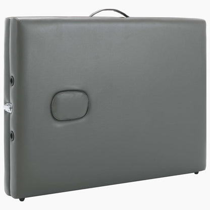 Massagetisch mit 2 Zonen Holzrahmen Anthrazit 186×68 cm - Pazzar.ch