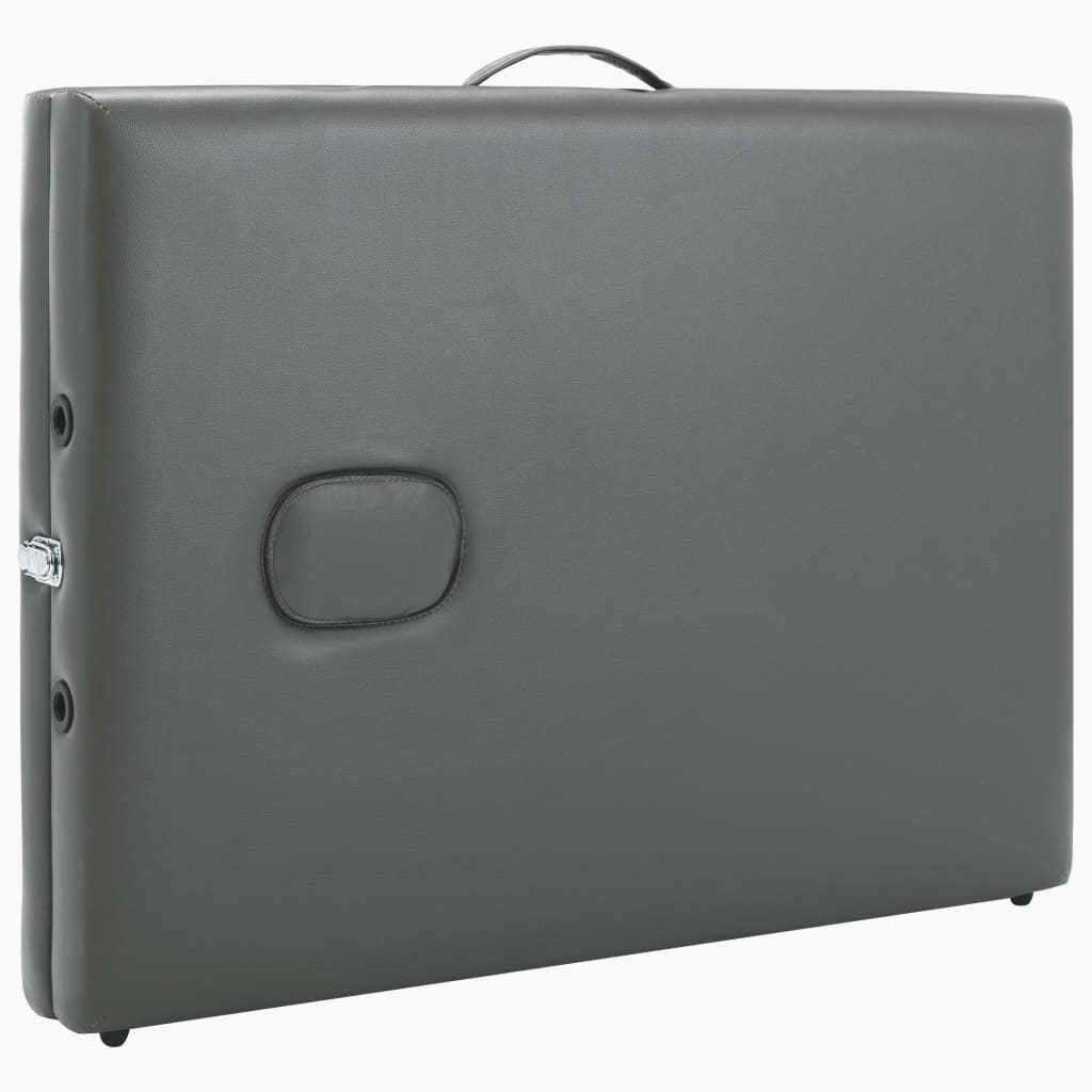 Massageliege 3-Zonen Holzgestell Anthrazit 186x68 cm - Pazzar.ch