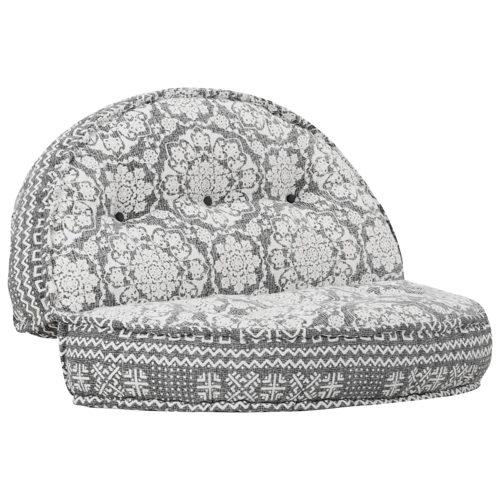 Pouf 100x20 cm Hellgrau Stoff - Pazzar.ch