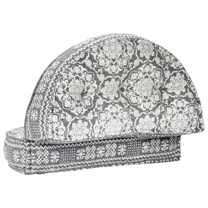 Pouf 100x20 cm Hellgrau Stoff - Pazzar.ch