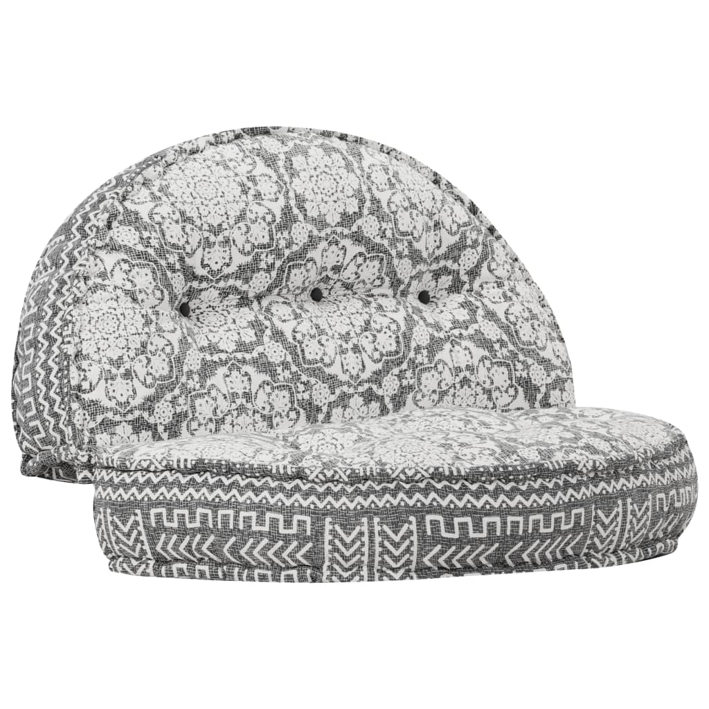 Pouf 100x20 cm Hellgrau Stoff - Pazzar.ch