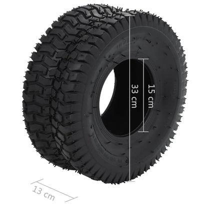4-tlg. Schubkarrenreifen und Schlauch-Set 15x6.00-6 4PR Gummi - Pazzar.ch