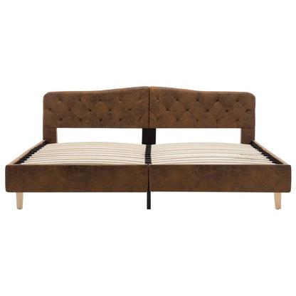 Bettgestell Braun Wildleder-Optik 180x200 cm - Pazzar.ch
