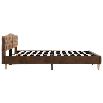 Bettgestell Braun Wildleder-Optik 180x200 cm - Pazzar.ch