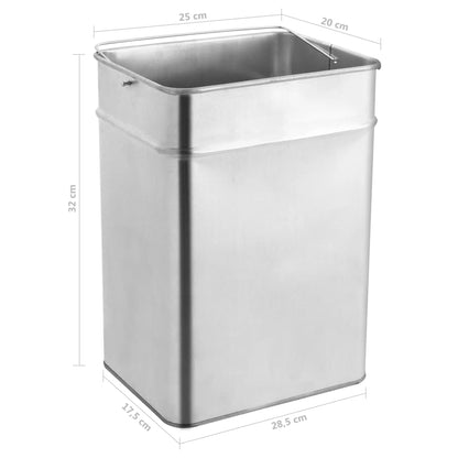 Mülleimer mit Aschenbecher Hotel 45 L Edelstahl - Pazzar.ch