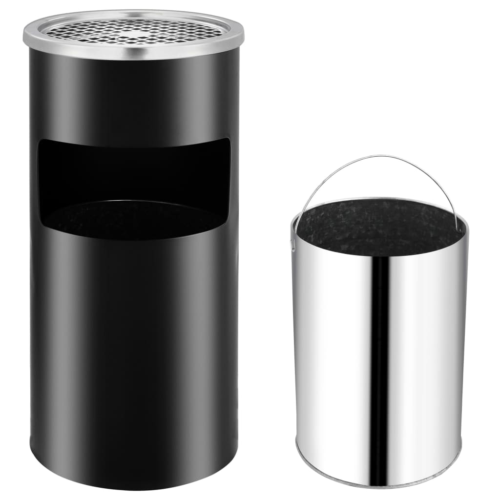 Wandaschenbecher Stahl 26 L Schwarz - Pazzar.ch