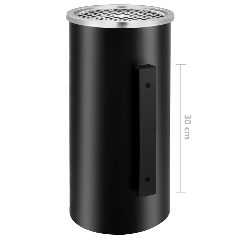Wandaschenbecher Stahl 26 L Schwarz - Pazzar.ch