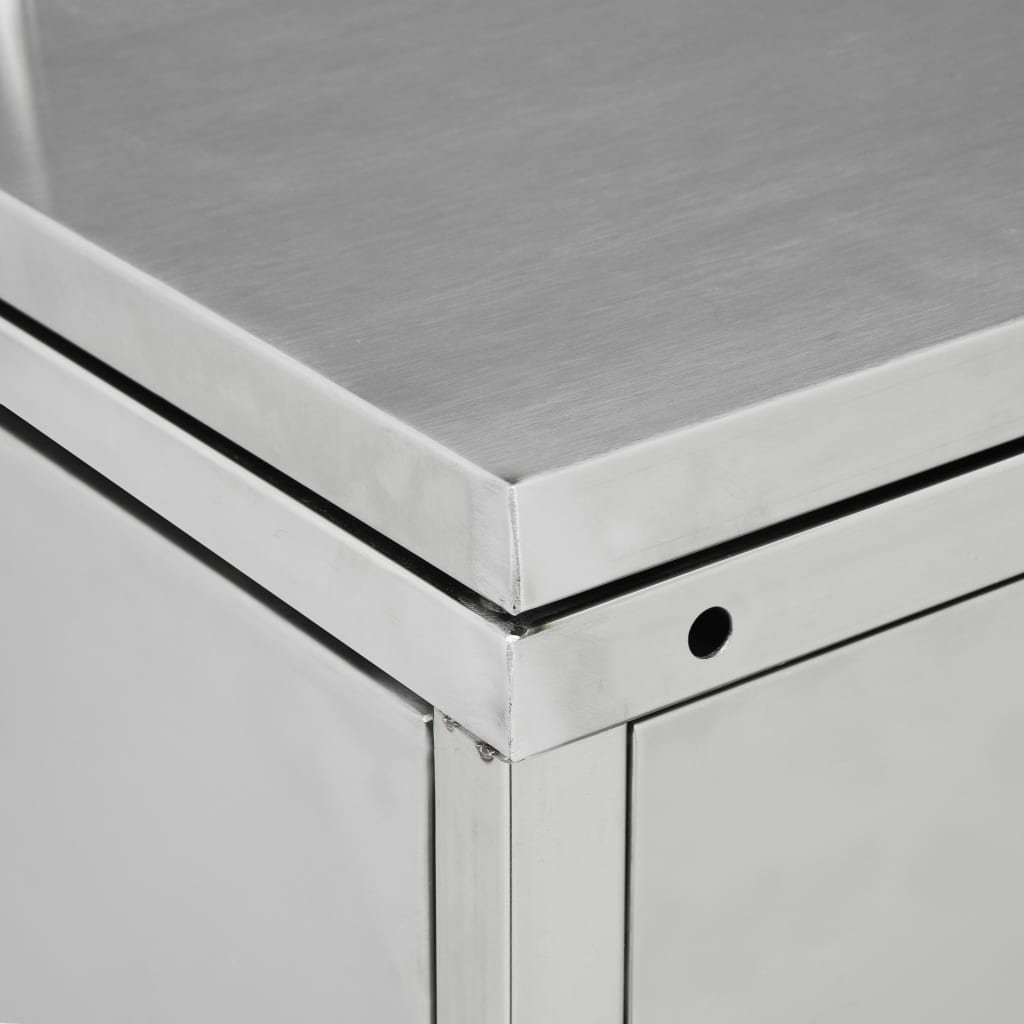 Mülltonnenbox für 1 Tonne 240 L Edelstahl - Pazzar.ch