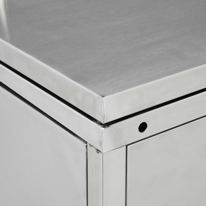 Mülltonnenbox für 1 Tonne 240 L Edelstahl - Pazzar.ch