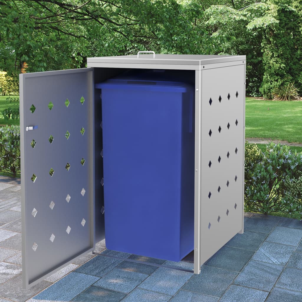 Mülltonnenbox für 1 Tonne 240 L Edelstahl - Pazzar.ch